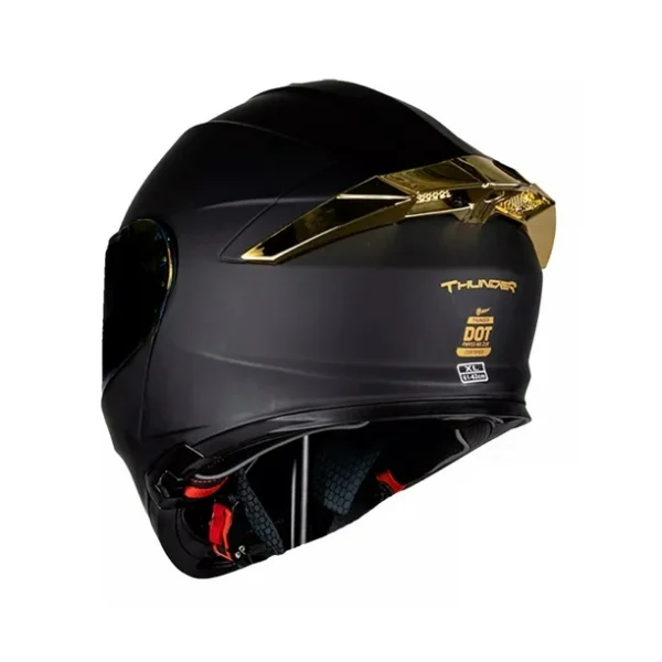 KOV CASCO THUNDER NEGRO CON DORADO - Image 4