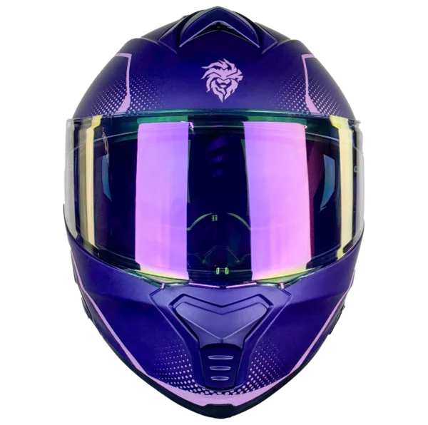 CASCO KOV THUNDER WAVES MORADO CON LED - Image 3